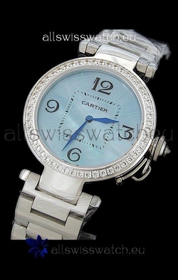 Cartier Pasha de Automatic in Light Blue Dial