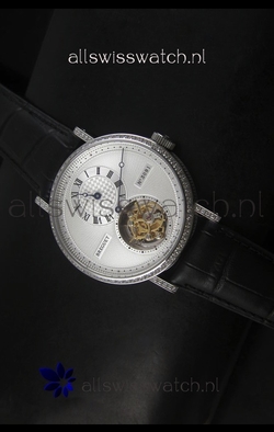 Breguet Classique Tourbillonin Stainless Steel with Diamonds Bezel