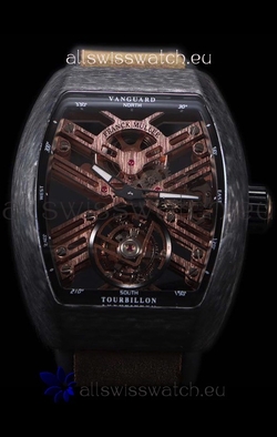Franck Muller Vanguard Skeleton Tourbillon Black Carbon