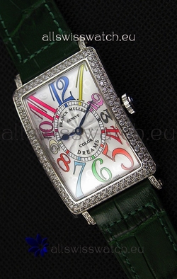 Franck Muller Long Island Color Dreams Ladies- Green Strap