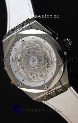 Hublot Big Bang Sang Bleu 45MM Stainless Steel White Dial
