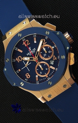 Hublot Big Bang Blue Pink Gold Case1:1 Mirror