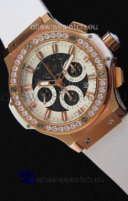Hublot Big Bang Diamonds Bezel in Pink Gold Case