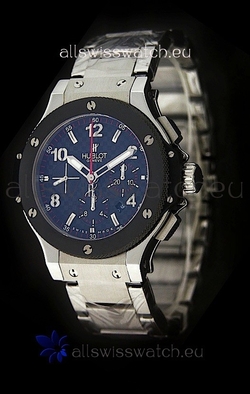 Hublot Big Bangin Steel Strap Ceramic Bezel