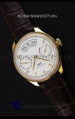 IWC Portugieser Annual Calender White Dial Yellow Gold IW503502 1:1 Mirror