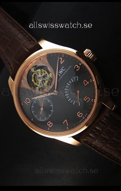 IWC IW504602 Portugieser Tourbillon Rose Gold in Grey Dial