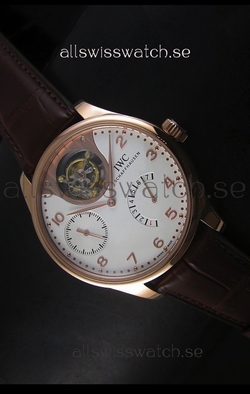 IWC Portugieser Tourbillon Rose Gold in White Dial