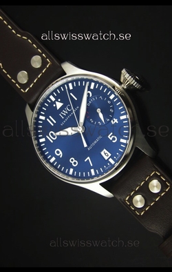IWC Big Pilot IW500901 - Functional Power Reserve Brown Strap Blue Dial 1:1 Mirror