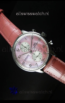 IWC Portuguese Chronographin Pink Pearl Dial - 1:1 Mirror Edition