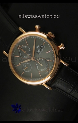 IWC Portofino Chronograph in Rose Gold Case Grey Dial