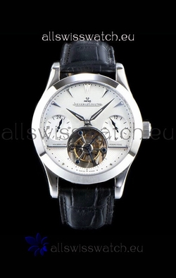 Jaeger LeCoultre Perpetual Tourbillon 904L Steel Case White Dial