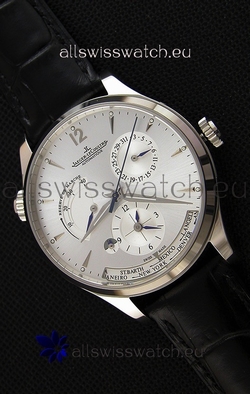 Jaeger LeCoultre Master Geographic Power Reserve Steel Case Steel Dial
