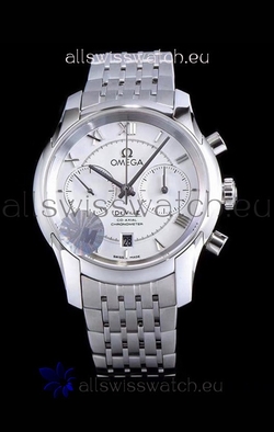 Omega De Ville Chronograph 1:1 Mirror in White Dial 42MM
