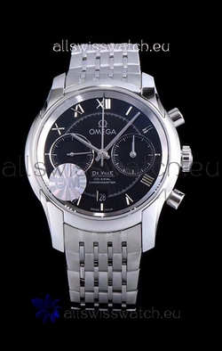 Omega De Ville Chronograph 1:1 Mirror in Black Dial 42MM