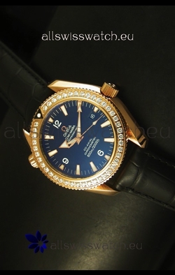 Omega Planet Ocean Rose Gold Plated with Diamonds