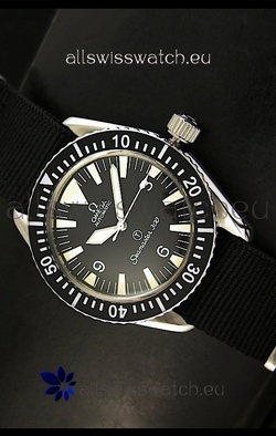 Omega Seamaster 300 R-Navy Black Dial with Navy Strap
