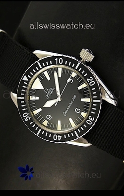 Omega Seamaster 300 Black Dial with Navy Strap