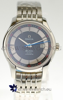 Omega Co Axial De Ville Hour Vision Steel in Black Dial