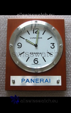 Panerai PAM255 Teak Wood Wall Clock Black Dial - 1:1 Mirror