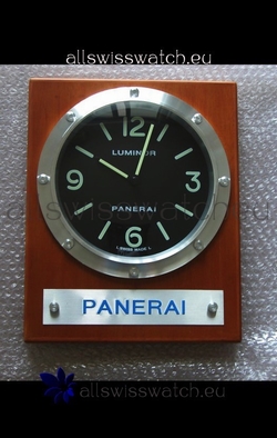 Panerai PAM255 Teak Wood Wall Clock White Dial - 1:1 Mirror