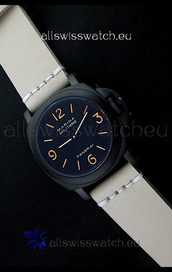 Panerai Luminor Marina Black Seal PVD Tan Strap