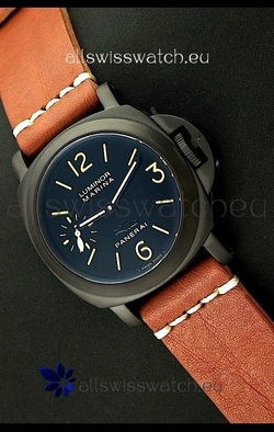 Panerai Luminor Marina Black Seal PVD in Brown Strap