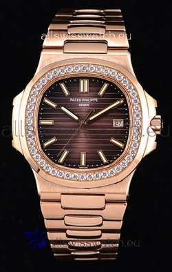 Patek Philippe Nautilus 5711/1R 1:1 Mirror Rounded Diamonds Bezel