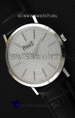 Piaget Altiplano G0A36128 Paved Diam Dial Quartz in Steel Case