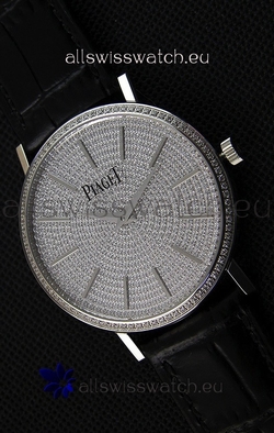 Piaget Altiplano G0A36128 Paved Diam Dial Quartz in Steel Case