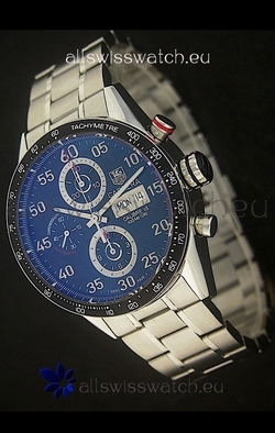 Tag Heuer Carrera Tachymeter Chronograph in Blue Dial