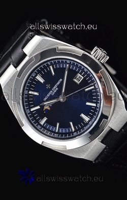 Vacheron Constantin Overseas MoonPhase Stainless Steel in Blue Dial