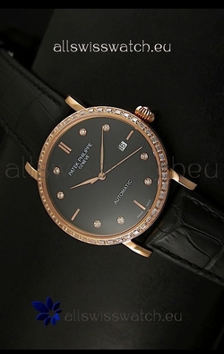 Patek Philippe Calatrava 5298in Pink Gold Casing - Diamonds Hours