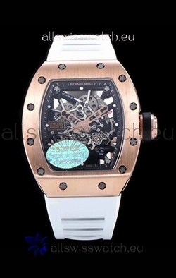 Richard Mille RM035 AMERICAS 18K Rose Gold in White Strap