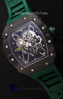 Richard Mille RM35-01 Rafael Nadal Forged Carbon Case with Green Strap 