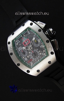 Richard Mille RM011-FM Felipe Massa One Piece Titanium Case in Black Strap