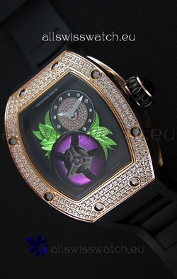 Richard Mille 19-02 Tourbillon Fleurin Pink Gold