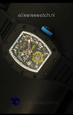 Richard Mille RM036 Jean Todt Forged Carbon Bezel Titanium - All White/Blue Edition