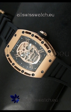 Richard Mille RM052 Skull Tourbillonin Pink Gold Casing