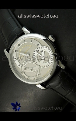 Alange Sohne Dual Sub Dials Black Strap