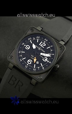 Bell and Ross BR01-93 GMT in PVD Case