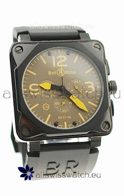 Bell and Ross BR01-94 Edition PVD in Yellow Markers