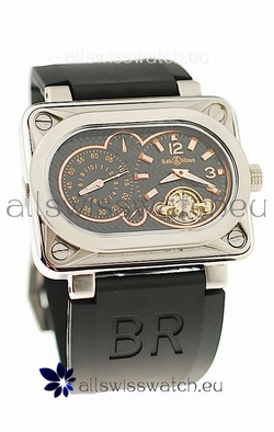 Bell and Ross BR Minuteur Tourbillon PVD in Rose Gold Markers