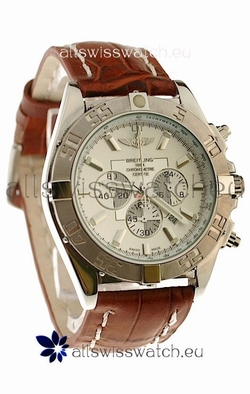 Breitling Chronograph Chronometre Japanese in Brown Strap