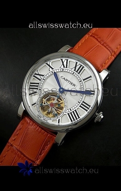 Cartier Ronde de Tourbillon in Brown Strap