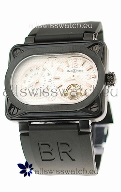 Bell and Ross BR Minuteur Tourbillon PVD in White Dial