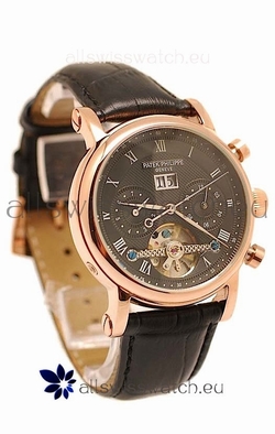 Patek Philippe Grand Complications Tourbillon Gold in Black Dial