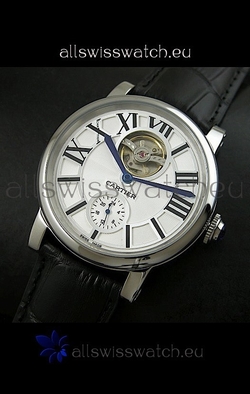 Ballon De Cartier Flying Tourbillon - Black Strap