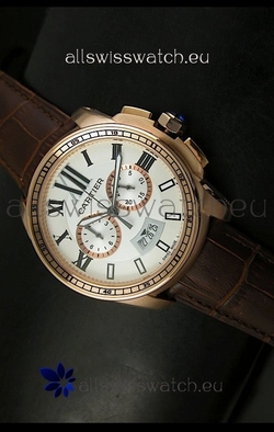 Calibre De Cartier Chronograph in Pink Gold