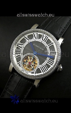 Cartier Ronde de Tourbillon Diamond in Black Dial