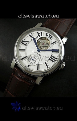 Ballon De Cartier Flying Tourbillon - Brown Strap